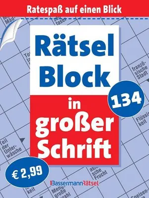 Immagine prodotto di Rätselblock in großer Schrift 134 (5 Exemplare à 2,99 EUR)