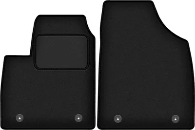 Image de Tapis de sol avant velours sur-mesure pour MG HS (2018-, SUV) noir, jeu 2 pièces, fixations - STANDRAD