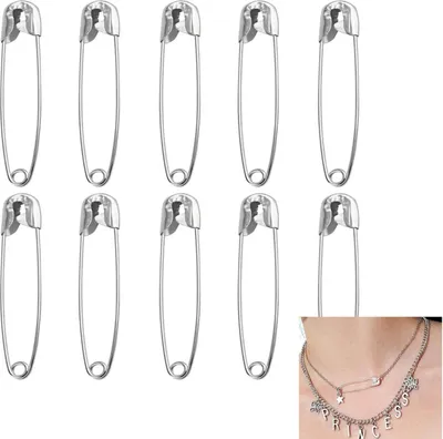 Produktbild von Sicherheitsnadeln, 38MM Sicherheit Pin, Safety Pins für Kunsthandwerk Nähen Schmuckherstellung Heimarbeitsplatz(10 Stück)