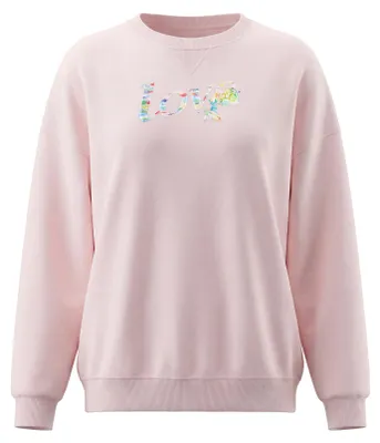 Produktbild von Damen Bluse rosa Größe M Rundhalsausschnitt lange Ärmel