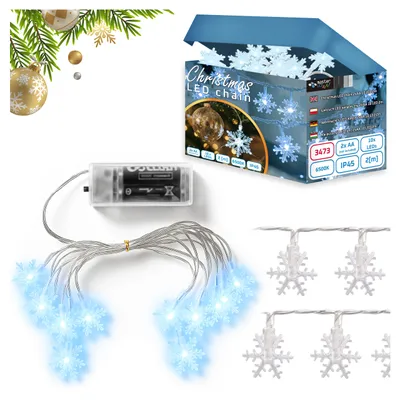 A product image showing the packaging and the product itself, along with decorative Christmas elements.