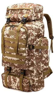 Produktbild von Wasserfeste Wandertasche 80L - Lichtgewicht Trekkingtasche - Campingtasche - Doppelzweck-Tasche - Molli-System mit Einstellbarer Kapazität