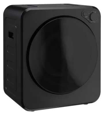 Produktbild von Zimilo Mini Wäschetrockner 4 kg Schwarz, Kompakter Ablufttrockner mit Edelstahltrommel, 5 Programme, 2 Heizstufen 800W/400W, Wandmontage möglich