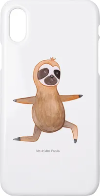 Produktbild von Mr. & Mrs. Panda Iphone 10 Handyhülle Faultier Yoga - Weiß - Geschenk, Cover, X, Yogaübungen, Handy, Case, Namaste, Lieblingstier