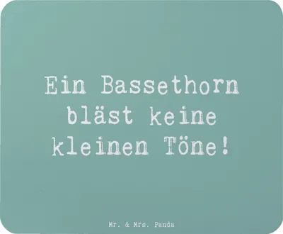 Produktbild von Mr. & Mrs. Panda Mousepad Spruch Bassethorn Klänge - Meeresbrise - Geschenk, computer mauspad, Instrument, Musik, Mouse Pad, Holzblasinstrument, pc, Musizieren, Lernen