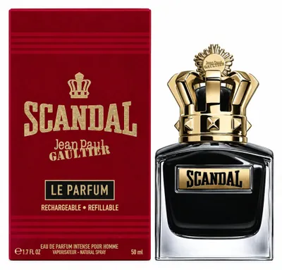 Produktbild von Jean Paul Gaultier Scandal Le Parfum, Männer, 50 ml, Nachfüllbare Flasche, Geranium, Tonka-Bohne, Sandelholz