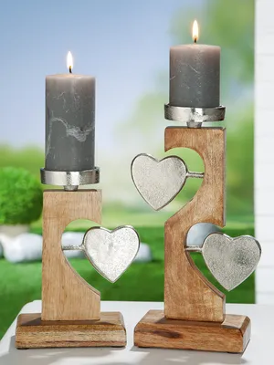 Produktbild von Gilde Alu Teelichthalter  " Heart "  VE 4 50392