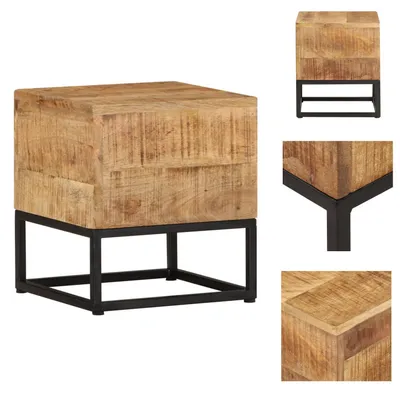 Produktbild von vidaXL Beistelltisch 30x30x33 cm Raues Mangoholz -  Beistelltische
