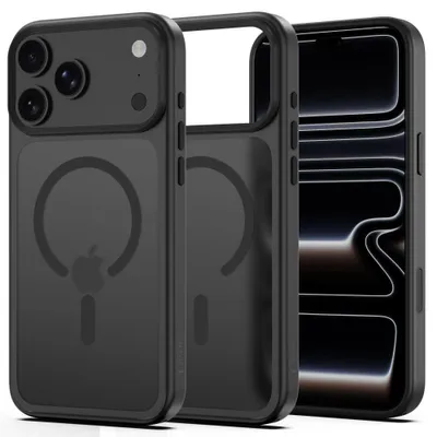 Image de Coque Tech-Protect Magmat MagSafe CC pour Apple iPhone 17 Pro / 18 Pro, finition mate, couleur noire