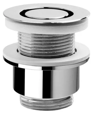 Produktbild von Nicht verschließbare Ablaufgarnitur 5/4“, H.30-45mm, Design Stopfen, Chrom