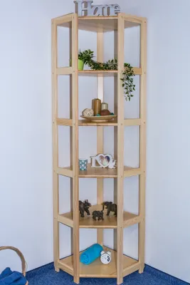 Produktbild von Regal - 52 cm breit, Kiefer Holz-Massiv, Farbe: Natur