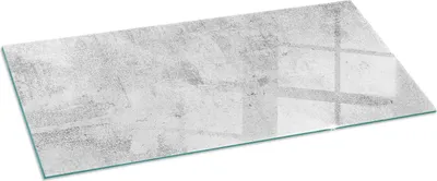 Produktbild von Glasbodenplatte für 125x50 cm – Kaminofen – Kaminplatte Glas – Schutzglas – Funkenschutzplatte –Glasbodenplatte Feuerfeste – Hitzeschutzplatte – Bodenschutz aus Glas – Rohbetonstruktur