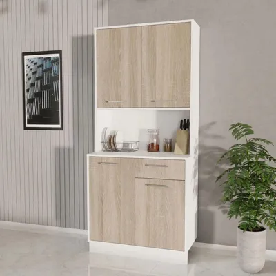 Produktbild von Küchenbuffet haaus Oma, Sonoma-Eiche/Weiß, B 84 cm