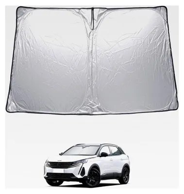 Produktbild von Sonnenschutz für Auto, passend für Peugeot 3008 2016-2023, Sonnenschutz für Frontscheibe, Innenwindschutzscheibe, Sonnenblende, UV-Schutz