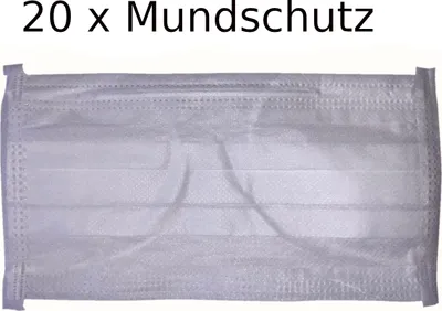 Produktbild von 20 x Mundschutz Atemschutzmaske Hygienemaske Atemschutz Schutz Maske 2-lagig