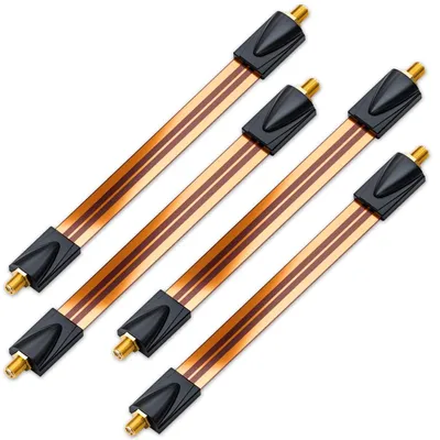 Produktbild von deleyCON Fensterdurchführung SAT Kabel 26cm 17cm flexibel, 4 Stück - Kupfer
