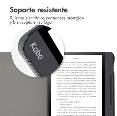 Imagen del producto de Funda Tipo Libro Ragida Fina de diseño Slim para Kobo Libra H2O - Blossom Watercolour Black