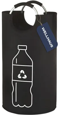Produktbild von WELLHAUS Flaschentasche 82L Schwarz Recycling Tasche mit Alugriffen