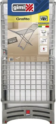 Obrázok produktu pre Gimi Grafite, Rozkladací sušiak na bielizeň, Živica, Šedá, 18 m, 1820 mm, 550 mm