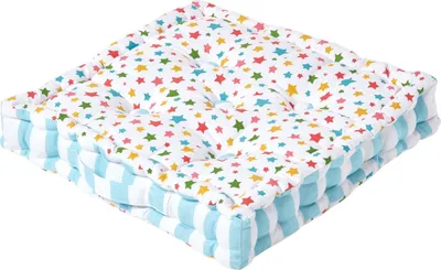 Immagine prodotto di HOMESCAPES cuscino di seduta stelle colorate 40 x 40 x 10 cm