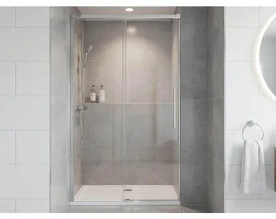 Zdjęcie produktu dla Drzwi prysznicowe LUXOR 1300 mm, szkło przezroczyste