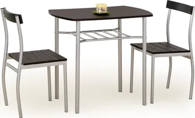 Produktbild von Halmar Esszimmer-Set Lanze 1+2 - Wenge / Stahl