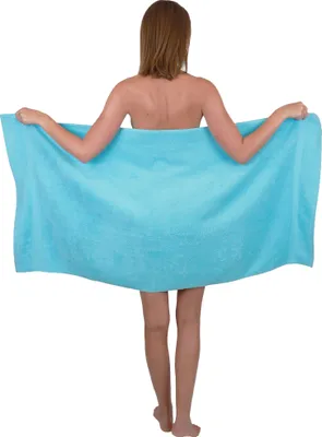 Produktbild von Betz Duschtuch 70 x 140 cm PREMIUM 100% Baumwolle Liegetuch Strandtuch   Farbe: türkis