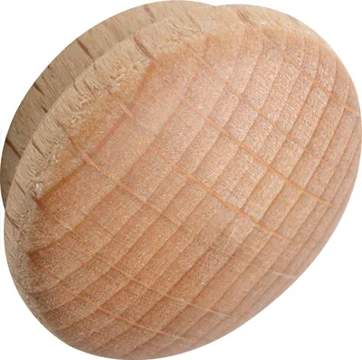 Zdjęcie produktu dla Drewniana nakładka ø 19 mm, czop ø 15 mm, długość czopa 4 mm, nieobrobiony buk