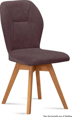 Produktbild von Esszimmerstuhl drehbar (4er-Set) Draga 51x92x60 Eiche geölt/Braun