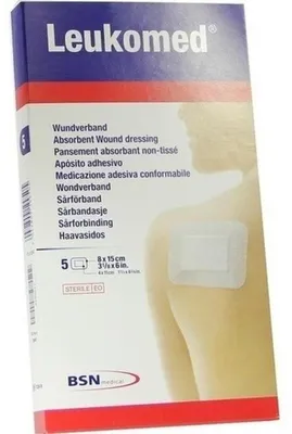 Productafbeelding van BSN Leukomed wondverband, 5 stuks, 15 x 8 cm
