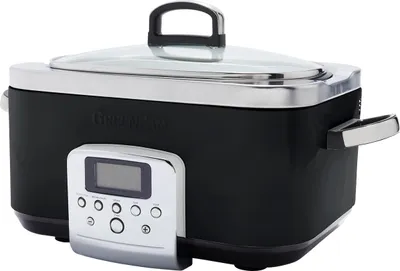 Produktbild von GreenPan Slow Cooker 6.0 L 8 Programme Aluminium gehärteter Glasdeckel