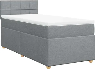 Produktbild von vidaXL Boxspringbett mit Matratze Hellgrau 80x200 cm Stoff