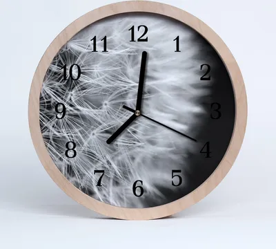 Produktbild von Holzuhr 20fi cm wanduhr - Löwenzahn-Blumen