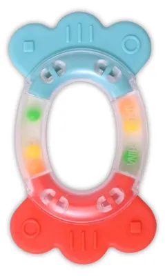 Immagine prodotto di Baby Care anello per la dentizione Sonaglio per bambini Candy, giocattolo da afferrare, manico morbido, dalla nascita colorato