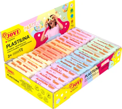Produktbild von Jovi PLASTILINA Knetmasse Pastel 30er Schachtel, je 50g, sortiert