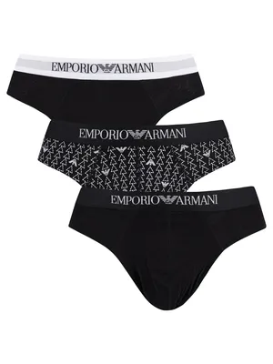 Produktbild von Emporio Armani Herren 3 Pack Briefs, Schwarz S