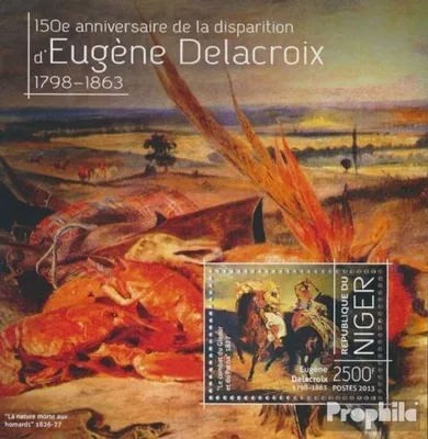 Produktbild von Briefmarken Niger 2013 Mi Block 263 (kompl. Ausg.) postfrisch Eugène Delacroix