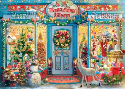 Produktbild von Bluebird Puzzle Holiday Shop Weihnachts-Legespiel - 1500 Teile Puzzle