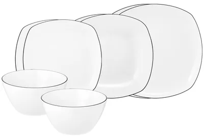 Produktbild von Seltmann Weiden Lido Black Line Einsteiger-Set 8-teilig eckig