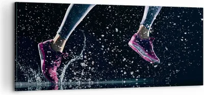 Produktbild von Bild auf Leinwand - Leinwandbild - Laufen Lifestyle Leichtathletik Schuhe - 100x40cm - Wand Bild - Wanddeko - Leinwanddruck - Bilder - Kunstdruck - Leinwand bilder - Wandkunst - AB100x40-2900