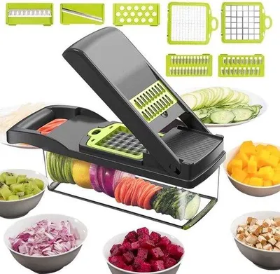 Productafbeelding van Famanu mandoline groentesnijder, 9-in-1, verstelbare keukenrasp - veelzijdig en praktisch