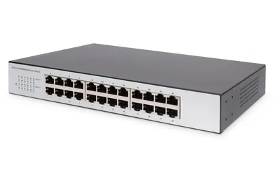 Immagine prodotto di Switch Fast Ethernet DIGITUS a 24 porte, 19 Zoll, non gestito