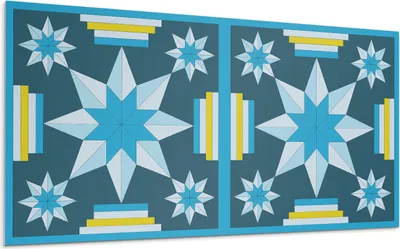 Produktbild von Geometrische Sterne In Anordnung – Selbstklebende Fliesen – Wandverkleidung – Wandpaneel – PVC Fliesen – Vinylflisen – PCV Flisen – Selbstklebend – Wanddeko –100 x 50 cm