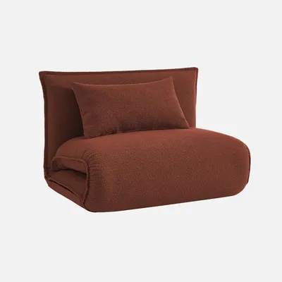 Immagine prodotto di Poltrona letto trasformabile bouclé testurizzato, Terracotta