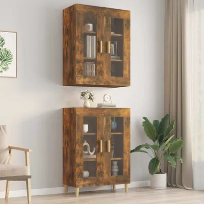 Produktbild von vidaXL Hängeschrank Räuchereiche 69,5x34x90 cm