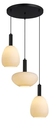 Zdjęcie produktu dla Lampa wisząca GATER czarno-opalowy 3xE27x40W metal wym:140x58x58cm IP20 Italux