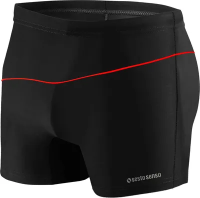 Produktbild von Sesto Senso Herren Badehose – Enganliegende, wasserdichte Schwimm-Slips für Wettkampf und Training, Größe 3XL, Schwarz