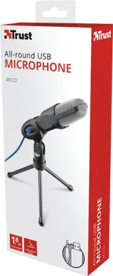 Produktbild von Trust Mico, PC-Mikrofon, -45 dB, 50 - 16000 Hz, 2200 Ohm, Omnidirektional, Kabelgebunden