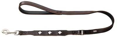 Produktbild von HUNTER Hundeführleine Swiss, Farbe: braun/schwarz, Exklusives Rindsleder, Schwei