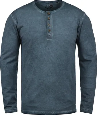 Produktbild von Solid SDTimur Herren Longsleeve Langarmshirt Shirt mit Grandad-Ausschnitt 100% Baumwolle Regular fit